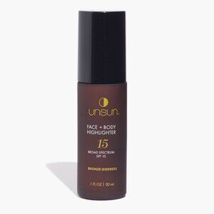 New in Box Unsun™ SPF 15 Face and Body Highlighter Bronze Goddess Pack of 4